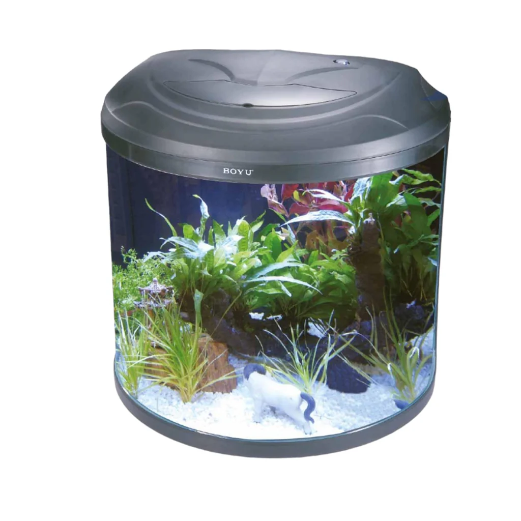 Boyu Half Moon Aquarium +Cabinet 612Lx368Wx613Hmm[BYG-86]