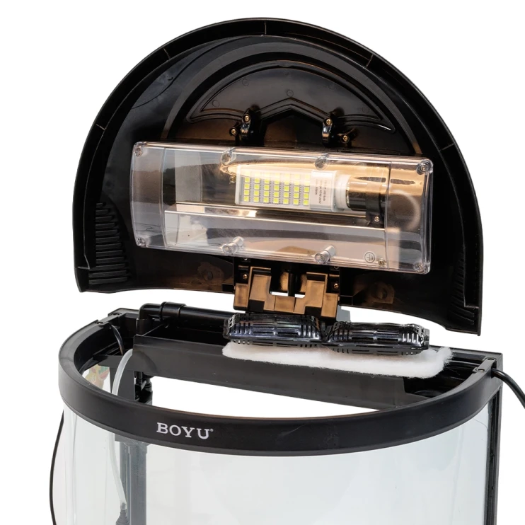 Boyu Half Moon Aquarium +Cabinet 612Lx368Wx613Hmm[BYG-86]