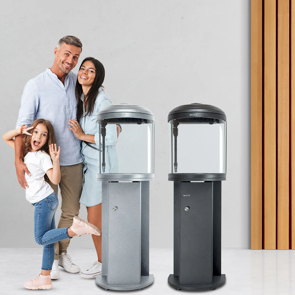 Boyu Half Moon Aquarium +Cabinet 612Lx368Wx613Hmm[BYG-86]