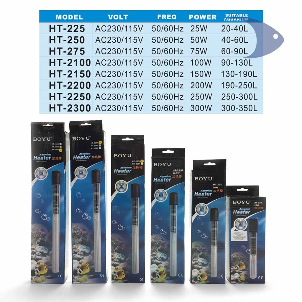 Boyu Aquarium Heater [HT-Series][Power - 300W]