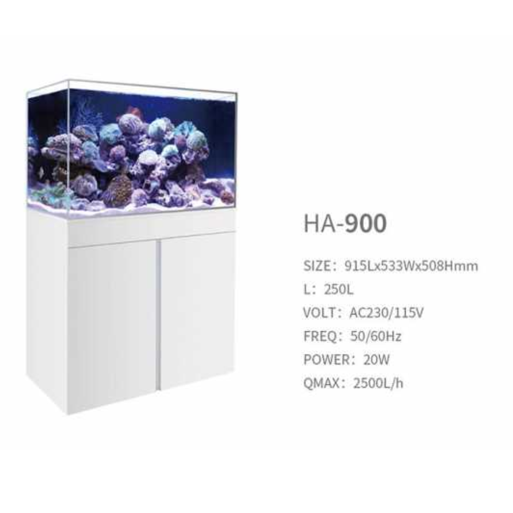 Boyu Marine Aquarium-White, Tank + Cabinet Set (Bottom Filtration System)[Dimension - 915x533x508cm]