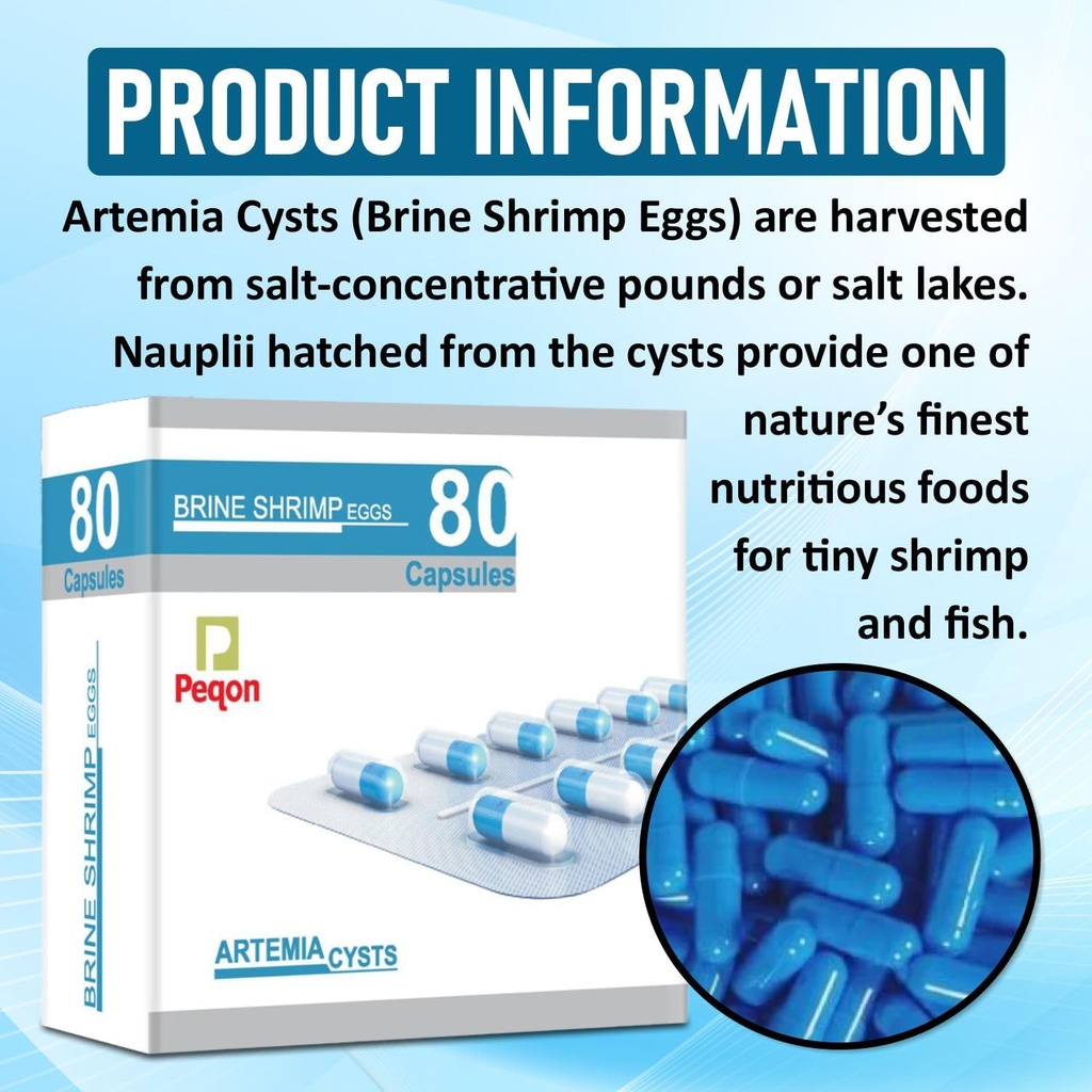 Horizone Peqon Artemia Cyst Blue Ring 80 Capsules