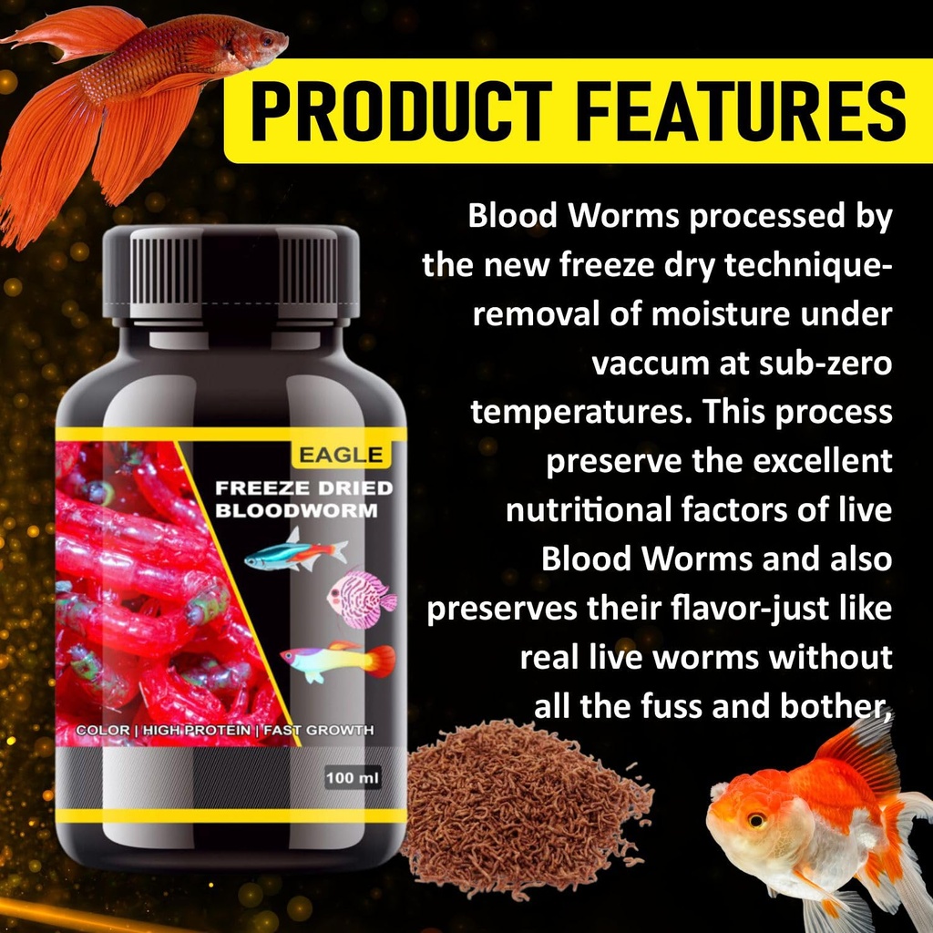 Horizone Eagle Freeze Dried Blood Worms - 100 ml