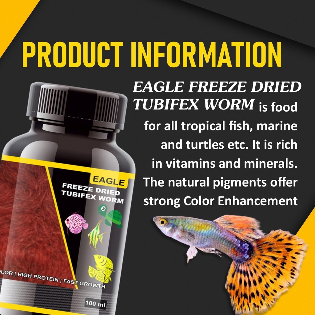Horizone Eagle Freeze Dried Tubifex Worms - 100 ml