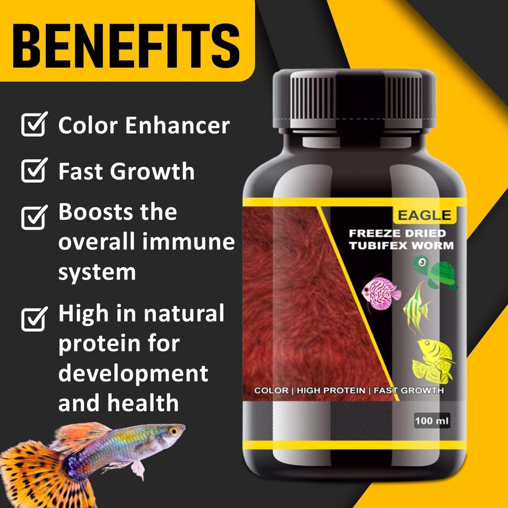 Horizone Eagle Freeze Dried Tubifex Worms - 100 ml