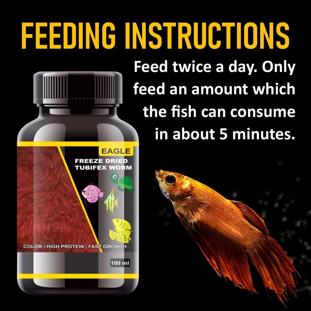 Horizone Eagle Freeze Dried Tubifex Worms - 100 ml