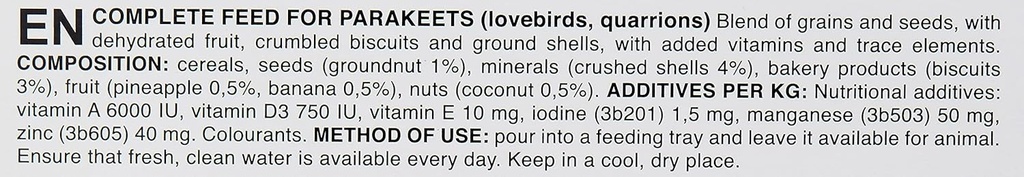 Padovan Grandmix Parrocchetti[Weight - 850g]