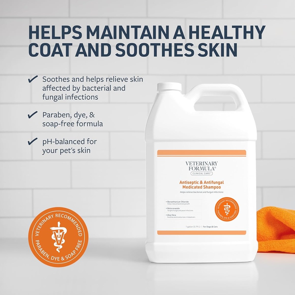 Synergy Labs VFCC Antiseptic & Antifungal Medicated Shampoo 3.79L (1 gallon) [Volume - 3.79 L]