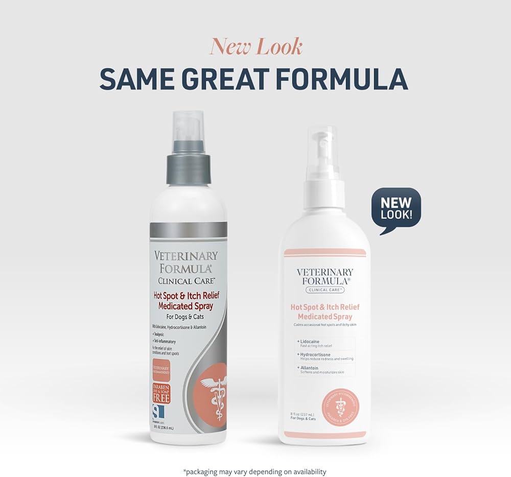 Synergy Labs Veterinary Formula Clinical Care Hot Spot & Itch Relief Medicated Spray 236ml For Dogs & Cats[Volume - 236ml]