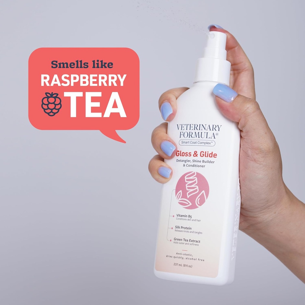 Synergy Labs Veterinary Formula Gloss and Glide Detangler, Shine Builder & Conditioner 8 oz -236 ml