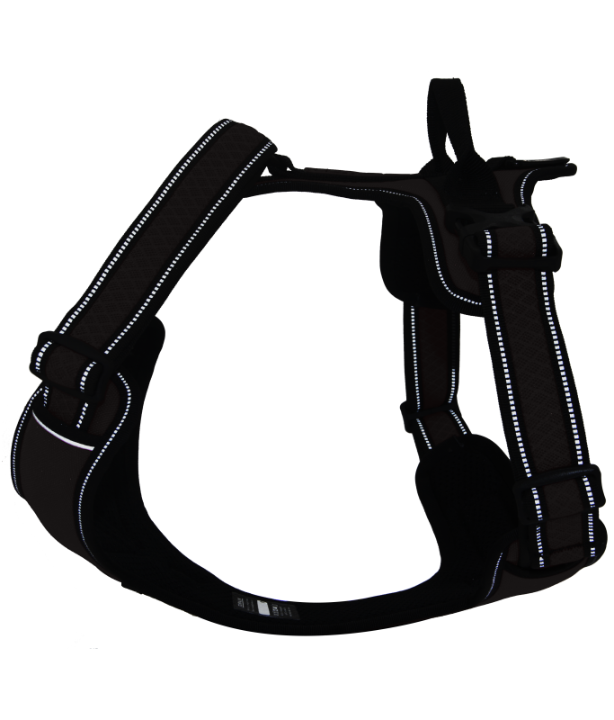 Doco Vertex Front Range Harness - 3m Reflective[Color - Black, Size - M]