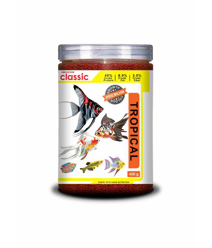 Horizone Classic Tropical Fish Food[Weight - 450g]