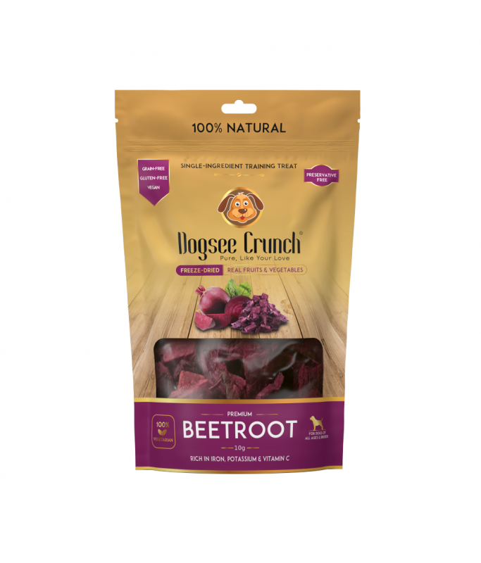 Dogsee Crunch Beetroot: Freeze-Dried Beet Dog Training Treats 10g