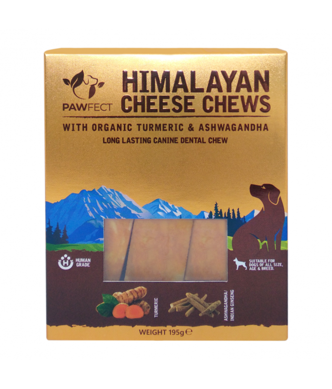 Pawfect Himalayan Cheese Chew Bar with Turmeric and Ashwagandha 195g (3x 65g)