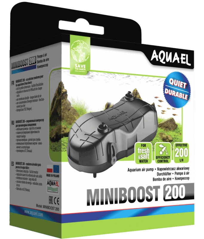 Aquael Miniboost Airpump[Flow - 200L/H]