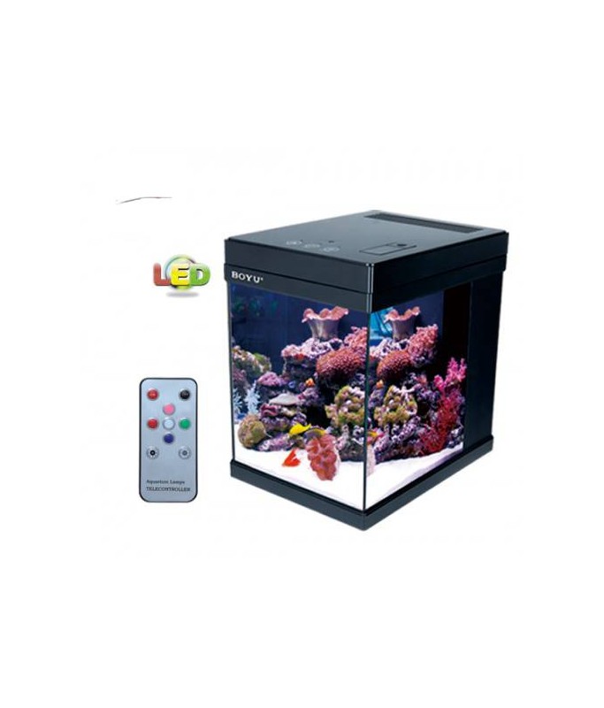 Boyu Magic LED Aquarium 200Lx270Wx280Hmm-Black[Options - With Remote]