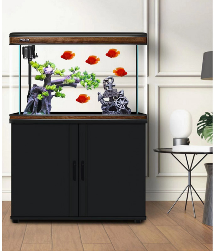Karis Perfect Aquarium with Cabinet 1005x370x610mm[Color - Black]
