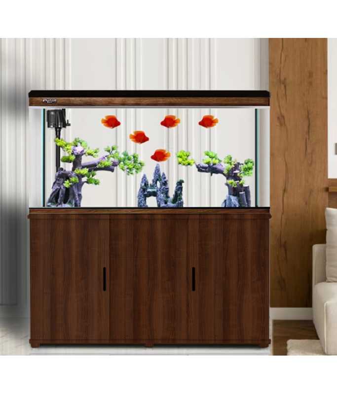 Karis Perfect Aquarium with Cabinet 1205x370x630mm[Color - Brown]