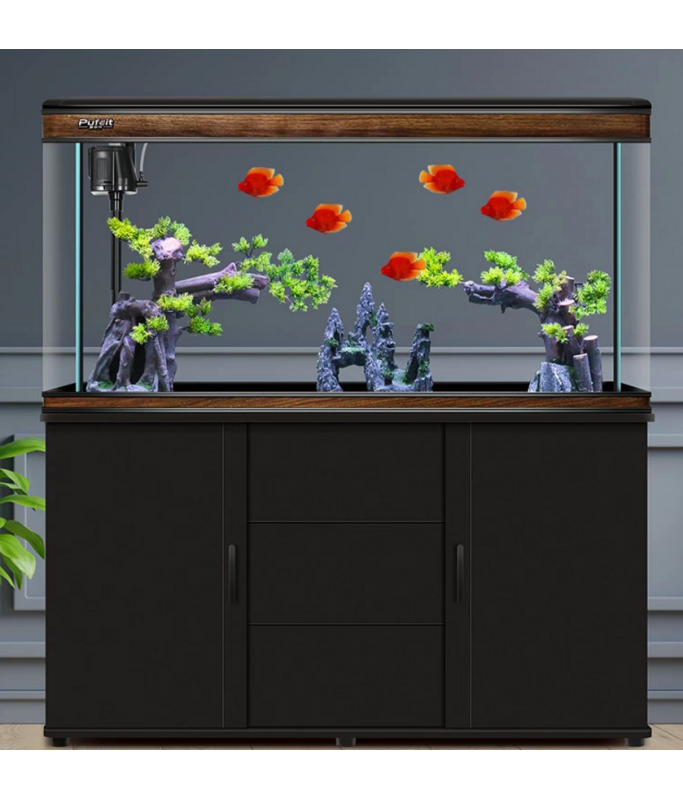 Karis Perfect Aquarium with Cabinet 1505x370x630mm[Color - Black]