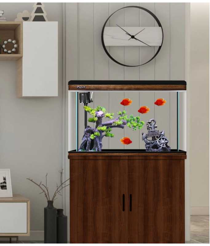 Karis Perfect Aquarium with Cabinet 620x370x500mm[Color - Brown]