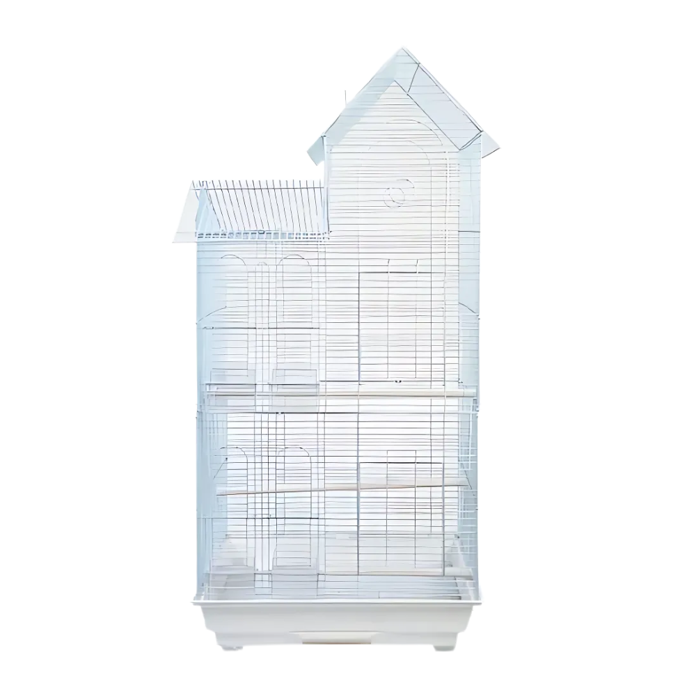 Dayang Bird Cage (Medium) - 52 x 41.5 x 110cm (2 Pcs / Box )[Dimension - 52 x 41.5 x 110cm]-White