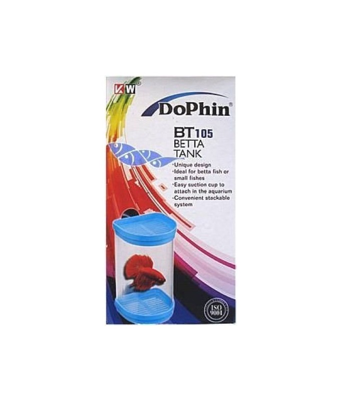 KW Zone Dophin Betta Tank BT - 105 (5.2"Lx3.5"Wx2.5"D)