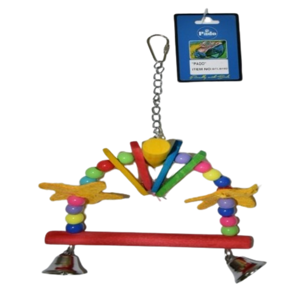 VanPet Bird Toy Natural And Clean D Shape - Bell - 30.5x15cm