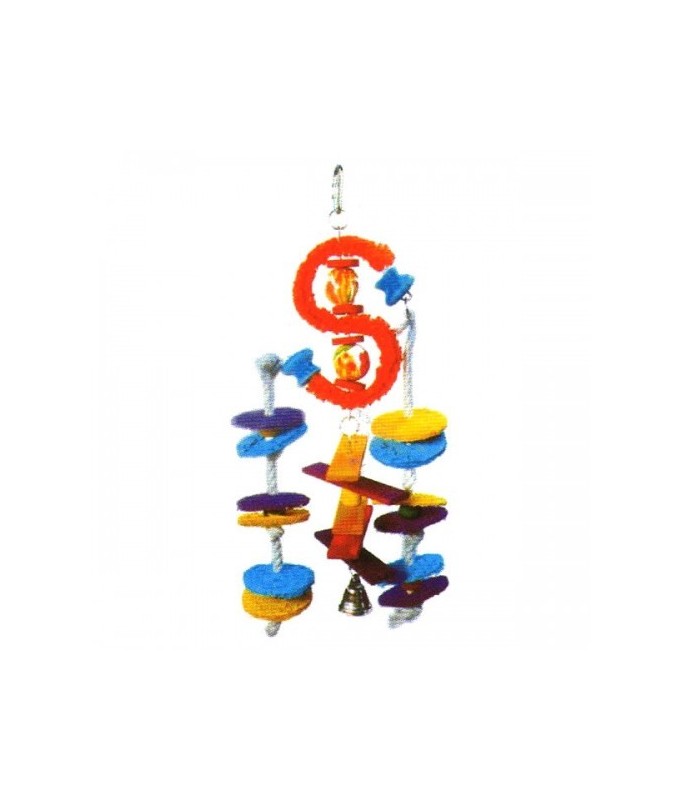 VanPet Hanging Toy For Large Birds With Bells 39 x 18cm