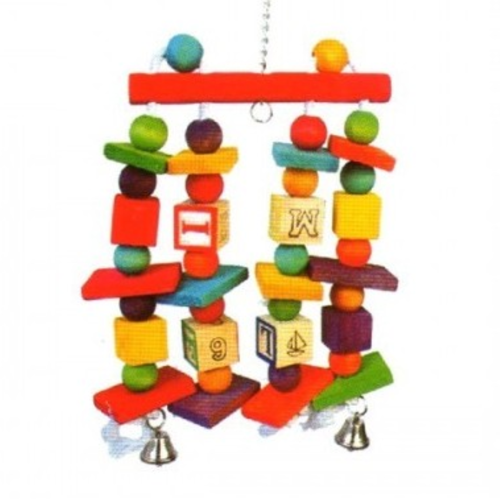 VanPet Hanging Toy For Big Birds With Bells 17.7