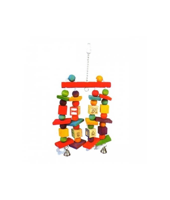 VanPet Hanging Toy For Big Birds With Bells 17.7"