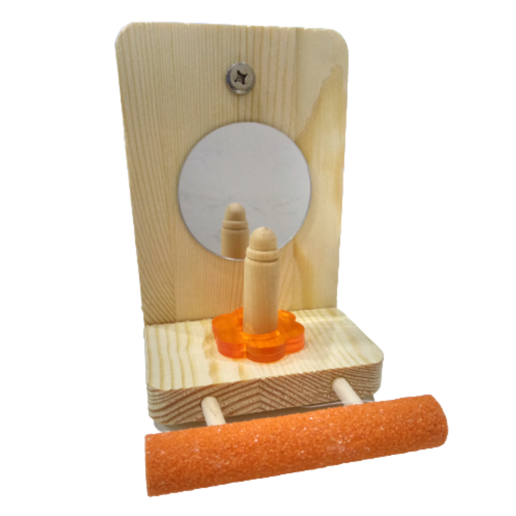 Vanpet L Shape Wooden Toy With Mirror (BTLB03592) - 14x9.5x11 cm