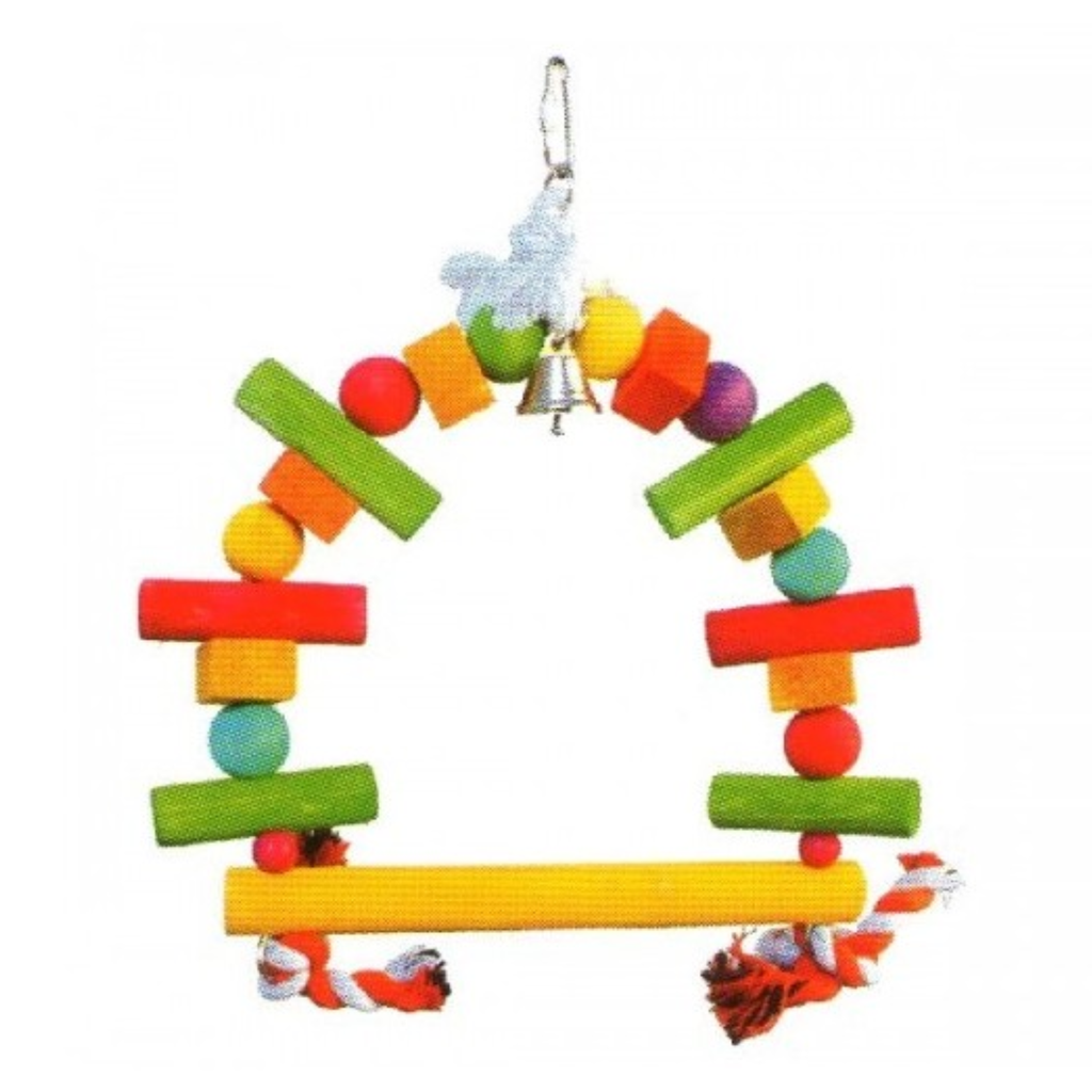 VanPet D-Shape Sitting Toy For Small  &  Medium Birds 15.7"