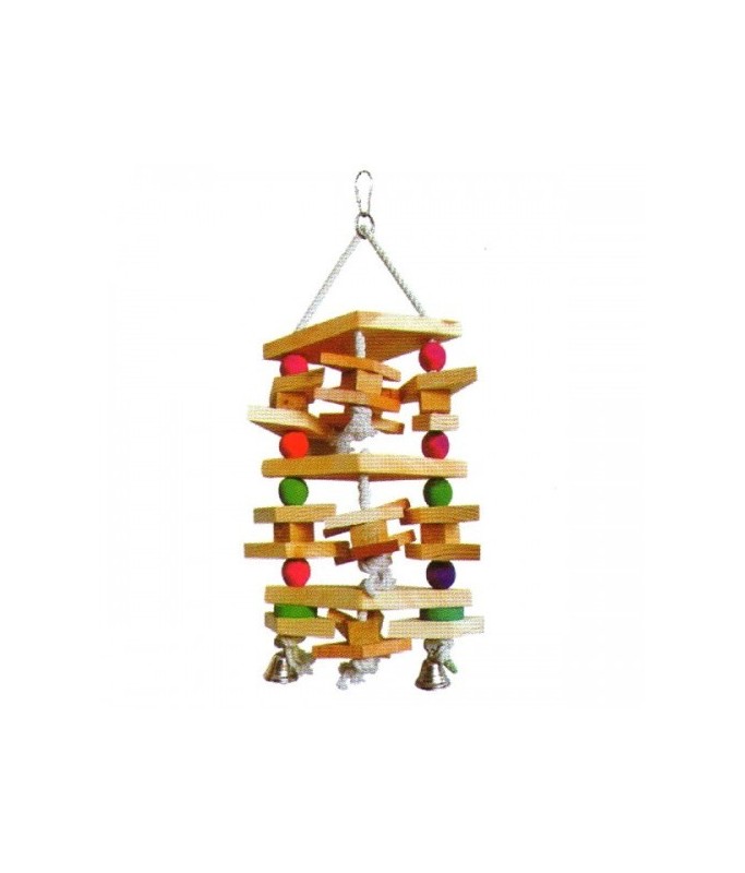 VanPet Hanging Toy For Large Birds With Bells 40 x 22cm