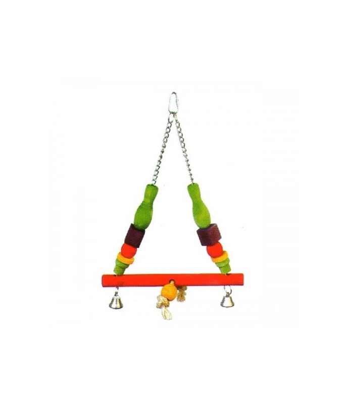 VanPet Triangle Type Swing Toy For Large Birds With Bell 40 x 25cm