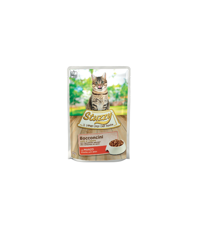 Stuzzy Cat Chunks with Beef 85g (Min Order 85g – 24pcs)[Weight - 85g]