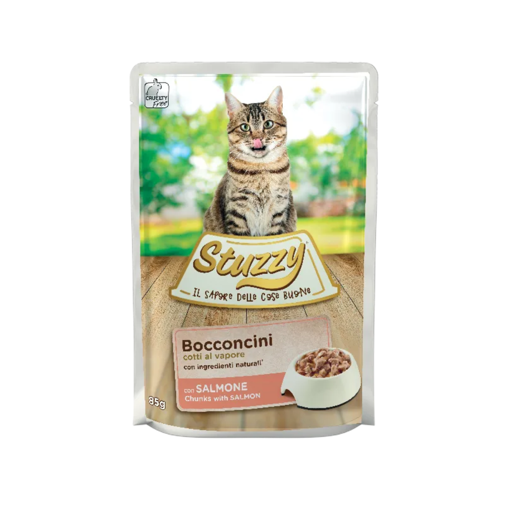 Stuzzy Cat Chunks with Salmon  85g (Min Order 85g – 24pcs)[Weight - 85g]