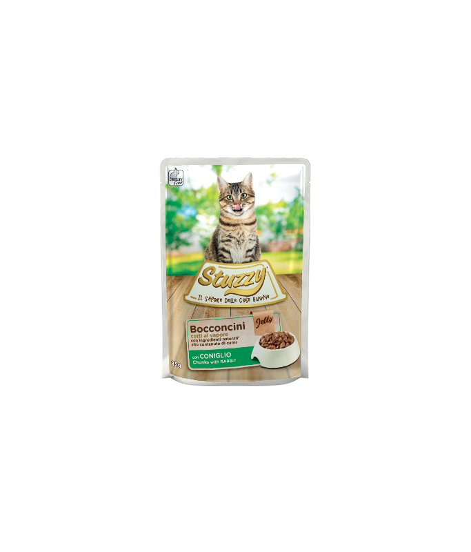 Stuzzy Cat Chunks Jelly Rabbit 85g (Min Order 85g – 24pcs)[Weight - 85g]