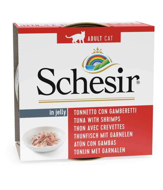 Schesir Cat Wet Food-Tuna With Shrimps (Min Order 85g-14pcs)[Weight - 85g]