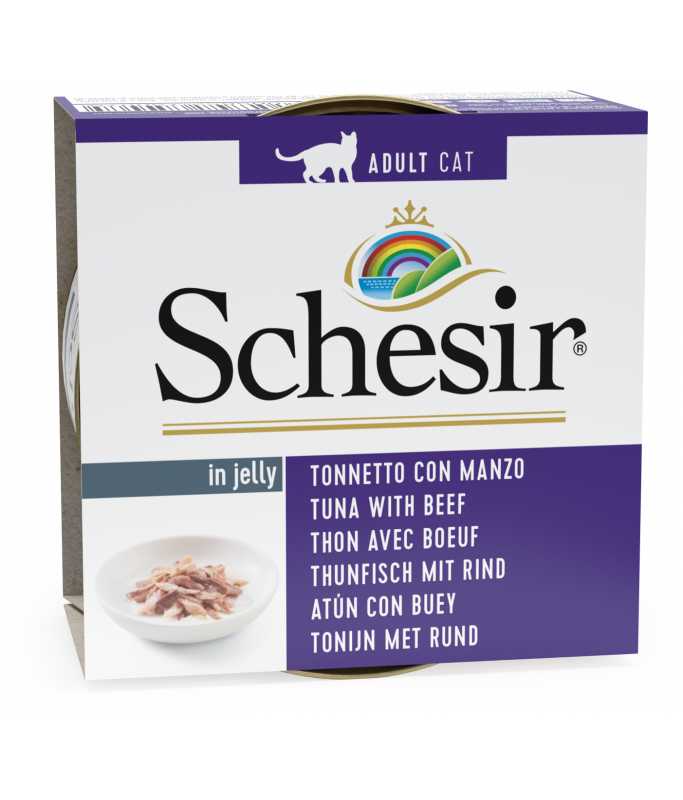 Schesir Cat Wet Food-Tuna With Beef Fillets (Min Order 85g - 14pcs)[Weight - 85g]