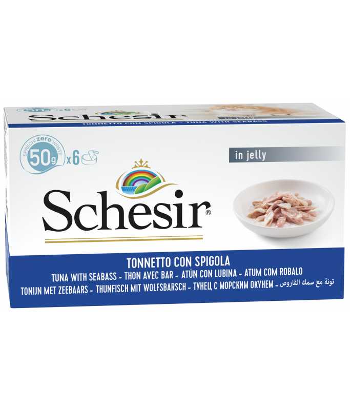 Schesir Cat Multipack Can Tuna with Seabass-6x50g[Weight - 6x50g]