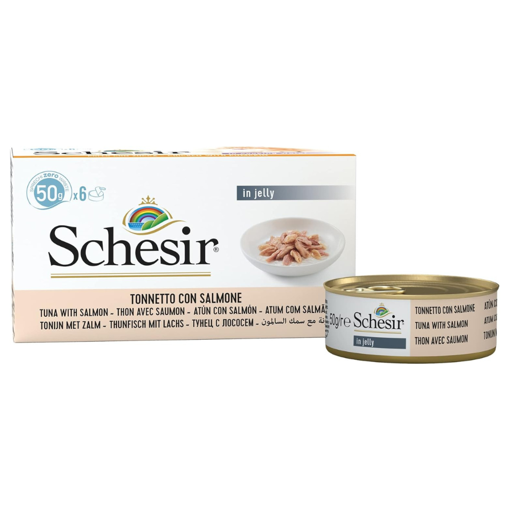 Schesir Cat Multipack Can Wet Food-Tuna With Salmon[Weight - 300g]