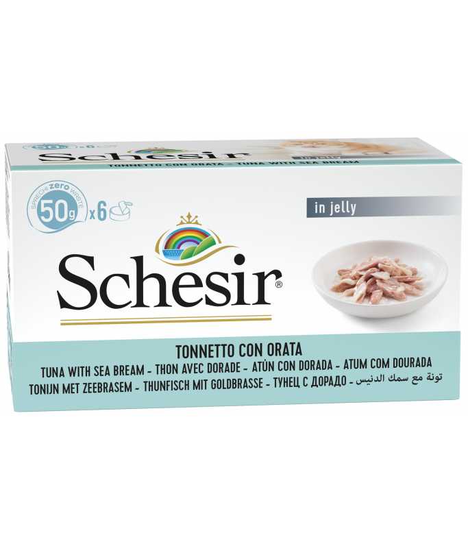 Schesir Cat Multipack Can Tuna with Seabream-6x50g[Weight - 6x50g]