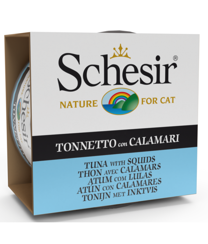 Schesir Cat Wet Food-Tuna With Squids (Min Order 85g - 14pcs)[Weight - 85g]