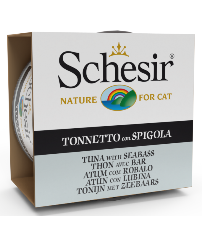 Schesir Cat Wet Food-Tuna With Seabass (Min Order 85g - 14pcs)[Weight - 85g]