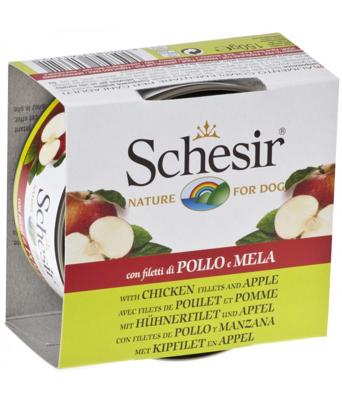 Schesir Dog Wet Food-Chicken Fillets With Apple[Weight - 150g]