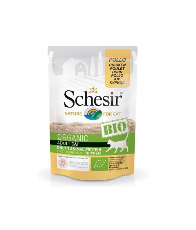 Schesir Bio Chicken for Cats[Weight - 85g] (Min Order 85g - 16pcs)