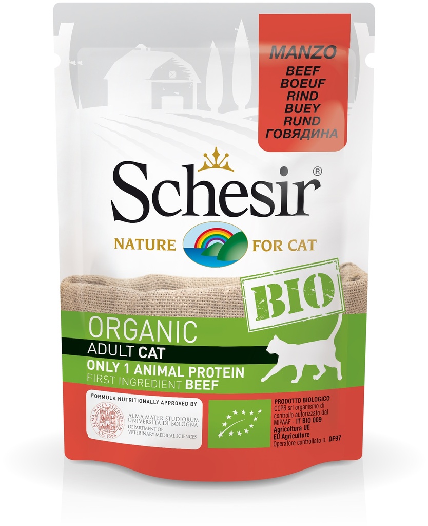 Schesir Bio Beef For Cats[Weight - 85g] (Min Order 85g - 16pcs)