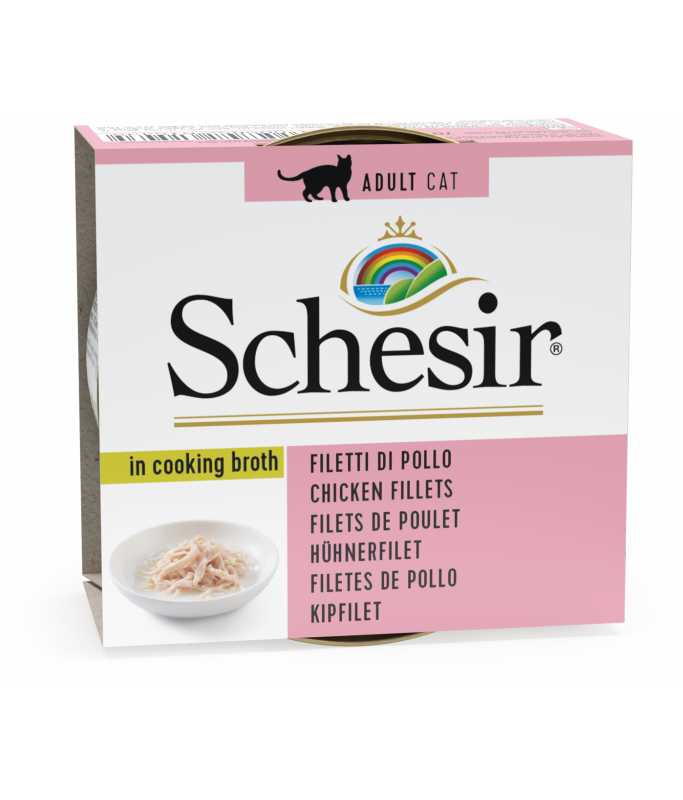 Schesir Cat Can Broth-Wet Food Chicken-(Min Order 70g - 14pcs)[Weight - 70g]