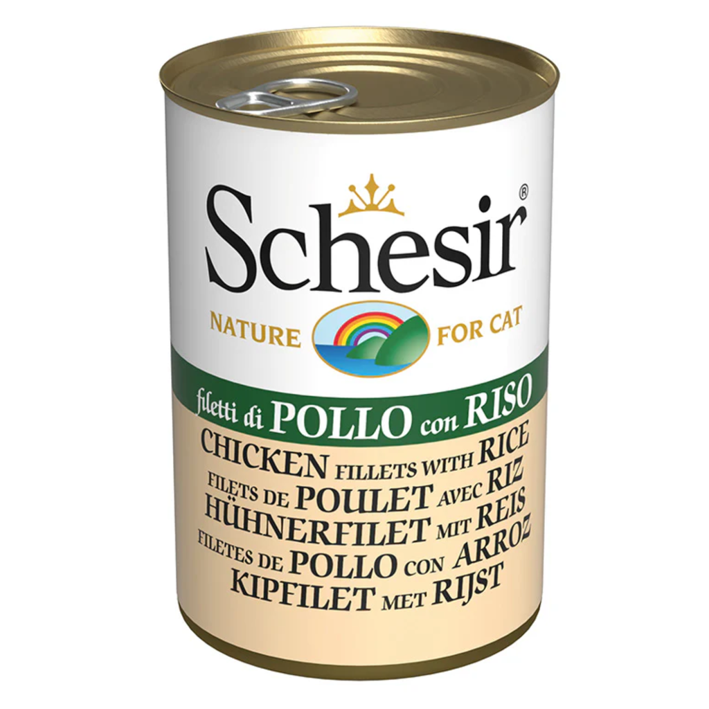 Schesir Cat Can Chicken Fillets with Rice[Weight - 140g]
