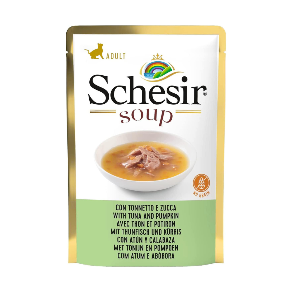 Schesir Cat Wet Soup-With Wild Tuna and Pumpkin[Weight - 85g] (Min Order - 20 Pcs)